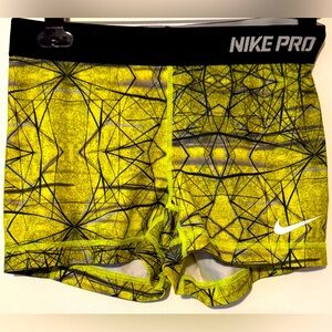 Nike Pro. Neon athletic/exercise/bike shorts.